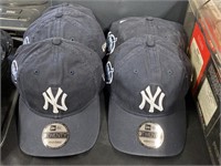 9 New York Yankees baseball caps.