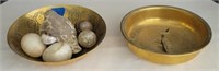 (2) Ornate Brass Style Bowls & More