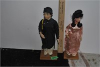 2 Chang Hung dolls on stands