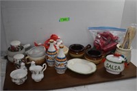 Soup Bowls, S&P, Creamer & Sugar, Plasti Peppers &