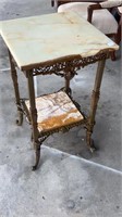 Victorian Brass and Onyx Table