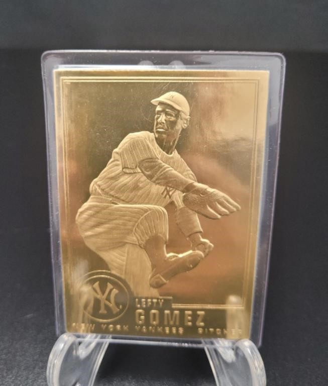 1996 Lefty Gomez 22kt Gold baseball card