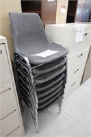 Stack of 8 ea Stacking Chairs