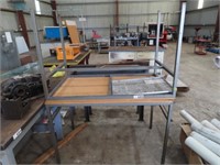2 Steel Framed Timber Top Benches Each 1400x800mm