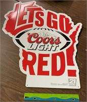 Coors Light "Wisconsin Lets Go Red" Tin