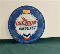 "Chevron Gasolines" clock