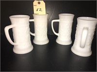 VINTAGE MILK GLASS MUGS