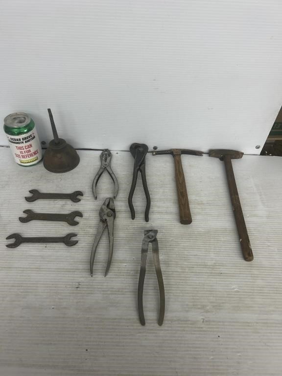 Collectable tools includes hammers and wrenches