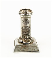 Cast Metal Silver Stove Matchstick Holder