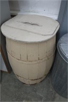 Large Wooden Barrel w/ Lid