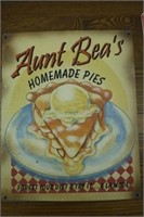 Aunt Bea's Homemade Pies Metal Sign
