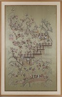 Chinese Framed Embroidery on Silk