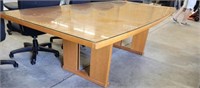 CONFERENCE TABLE W/ PROTECTIVE GLASS TOP