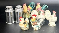 Chickens and milk cans Collectible Salt and