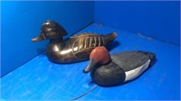 Wooden duck decoys