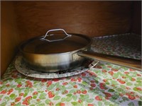 KITCHENWARE: GLASS CAKE STAND W/GLASS DOME,