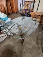 Glass top coffee table 36x48x18
