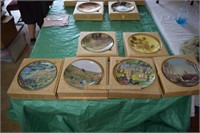 Five Decorative Art Plates (Including Flowers)