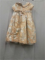 Cherokee Tan & Gold Dress- Size 3T