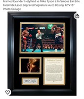 Framed Evander Holyfield vs Mike Tyson 2