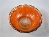 Imperial DIAMOND POINT Carnival Glass Berry Bowl