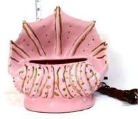 Vintage pink/gold seashell tv lamp