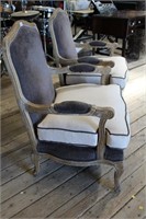 Vintage Oak Arm Lounge Chairs