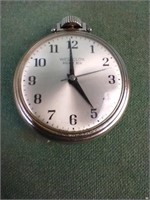 Vintage Westclox wind-up pocket watch in nickel