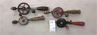 Antique Hand Drills set 4