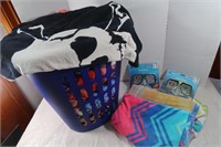 Beach Towels, Goggles w/Basket