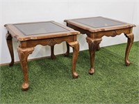 PAIR OF SIDE TABLES - 21" TALL X 27.5" LONG X 24"