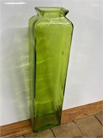 22” Green Vase