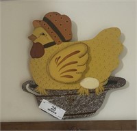 Wood Rooster Wall Hanging