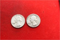 Lot of 2 Silver Quarters