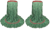 Mop Head Cotton/Rayon Fiber Large Green (x2)