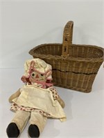 Basket, Raggedy Ann Doll