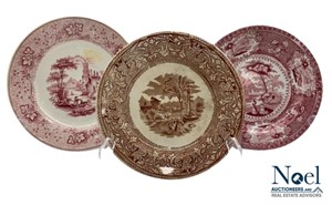 3 Decorative Stoneware Plates