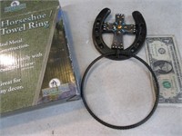 New Metal Cross/Horseshoe Towl Ring Holder $49