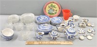 Children Toy Porcelain & Glass Teawares Lot