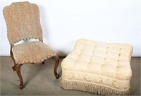 Vintage Ottoman & Chair
