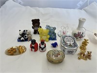 Trinket Boxes Bears Vase & Miniatures