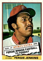 1976 topps fergie jenkins traded vg/ex