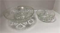 (2) glass bowls