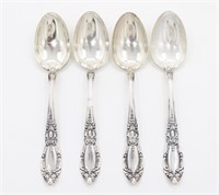 (4) Sterling Silver King Richard Serving Spoons
