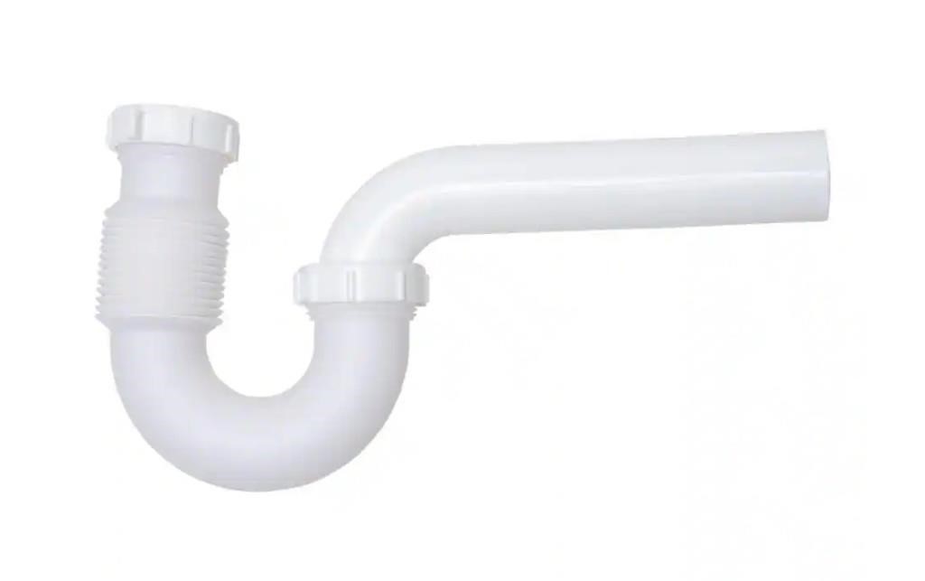 Form N Fit 1-1/2 in. White Plastic Sink Drain