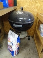Weber Grill with Unopened Bag of Charcoal