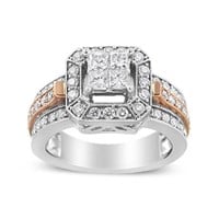 14K Gold Art Deco Diamond Cocktail Ring