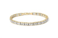 10K Gold Bracelet with 1.00 Cttw Round-Cut Diamond