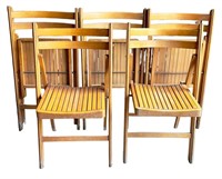 (5) wooden folding chairs