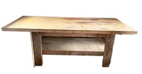 Bowling alley top work table, 42" x 96" x 34"H